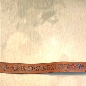 Vintage Leather Budweiser Belt 32 inches